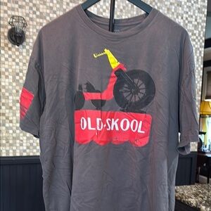 Grunt Style Gray and Red old skool Graphic Tee